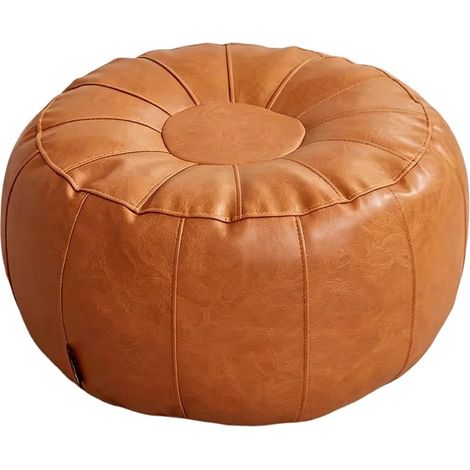 Housse Pouf Ottoman Non Rempli Repose-Pieds en PU en Forme De sans Tabouret en similicuir Pour Salon, Cuisine, Bureaux, Sol, Maison, Mariage, Extérieur, Patio, Balcon et Jardin (1/5)