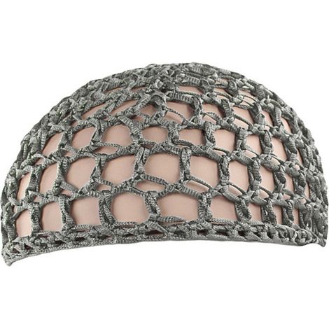 Filet à cheveux - Filet à cheveux crocheté à la main pour protéger les cheveux pendant le sommeil et le coiffage, bonnet kufi, filet à cheveux, attrape-cheveux en différentes couleurs Gris (1/3)