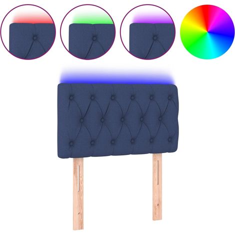 Maison Exclusive - Tête de lit à LED Bleu 80x7x78/88 cm Tissu