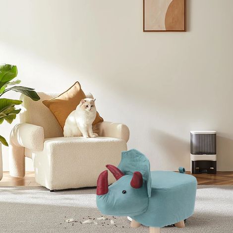Tabouret bas mignon et tendance, parfait pour les enfants paresseux, pour une utilisation créative à la maison, dans le salon, tabouret à chaussures avec motif d'animaux de dessin animé, tabouret dino (1/5)