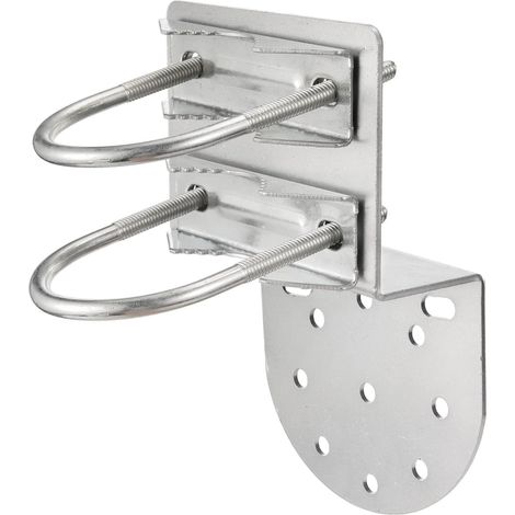 Support Mural pour Mât Antenne, Collier Antirouille Fixation pour Tube de Diamètre 25-50 mm, pour Antenne Extérieure LoRa / TV / Parabole Satellite / Station Meteo / CB (1/5)