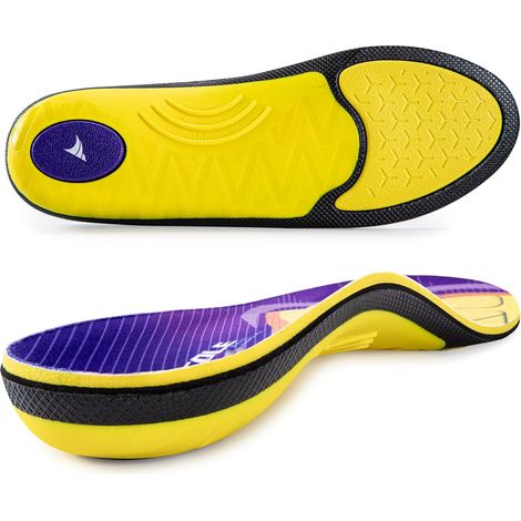 Semelles orthopédiques pour hommes et femmes pour voûte plantaire haute,pour la fasciite plantaire,semelles correctrices pour pieds plats,semelles pour chaussures de travail (1/5)