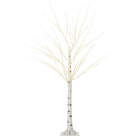Albero di Natale Bianco con Luci LED e 12 Rami per Interni ed Esterni, in PP e Metallo, 22x22x150 cm (1/5)