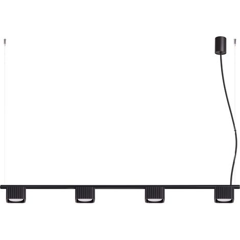 Kronleuchter RIFF 4 schwarz Aluminium 4xGx53 122cm Sollux (1/5)