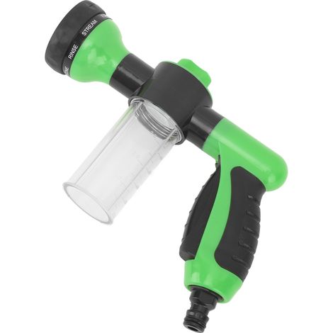 Hundewaschschlauch, ergonomischer Haustierschlauch mit Sprühdüse und dickwandiger Seifenspenderflasche, grün. (1/5)