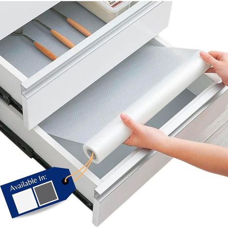 Kitchen Protectors - Cabinet Protectors Kitchen Non-Slip Shelf Protectors Refrigerator Mats Prevent Spills Clear 1 Roll (60cm x 500cm) (1/5)