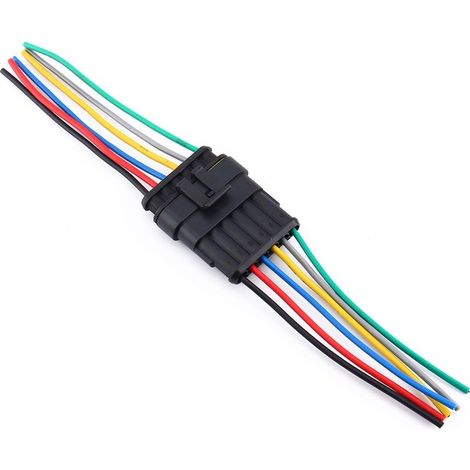 Fiche de connecteur électrique étanche à 6 broches pour voiture (1/5)