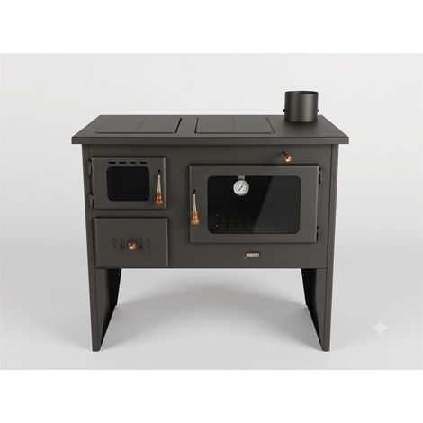 Stufa a legna Prity 2P41 da 15.2 kW con forno per cucinare (1/5)