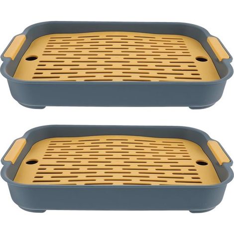 Toilette rectangulaire pour lapins et rongeurs – Facile à nettoyer – Accessoire pour animaux (1/5)