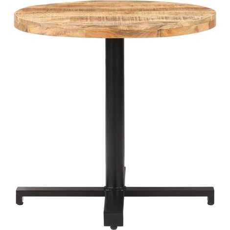 Maison Exclusive - Tavolino da Bistrot Rotondo Ø80x75 cm in Legno di Mango Grezzo (1/5)