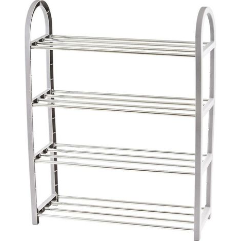 Scarpiera a 4 ripiani, grigia, 65 cm (1/5)