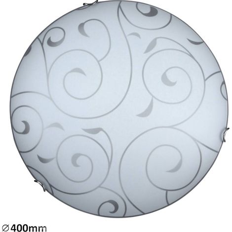 Plafonnier verre 40 cm 2xE27 blanc/chrome Rabalux Harmony (1/2)