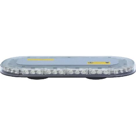 Oc-Pro – Mini rampe de toit LED orange magnétique 12/24V – 365 x 173 x 47 mm – 42 LEDs – Fixation magnétique – Certifié ECE R10 et R65