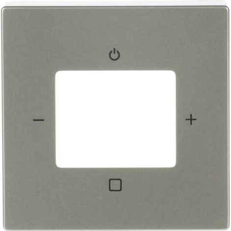 Busch-Jaeger Placa central con impresión Busch-Radio acero fino - pur edelstahl (8252-866-101), 2CKA008200A0263