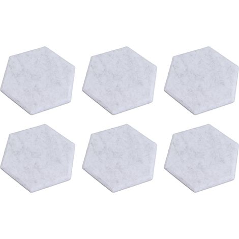 Lot de 12 panneaux acoustiques hexagonaux haute densité, panneaux d'absorption acoustique, panneaux muraux d'insonorisation à bords biseautés, 14 x 12 x 7 cm, gris argenté (1/5)