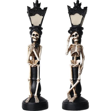 2pcs Halloween Lamp, Simulation Skeleton Light Desk LED Lamp Home Decor