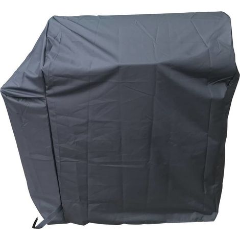 Habitat Et Jardin Housse de protection pour barbecue charbon Dimensions 105 x 68 x 95 cm Polyester résistant à l'eau et anti-UV Cordon de serrage inclus Noir (1/4)
