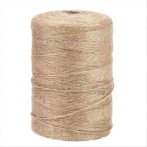 Ficelle de 200 m (656 pi), corde en chanvre et jute pour décorations de Noël, loisirs créatifs, emballage cadeau. (1/5)