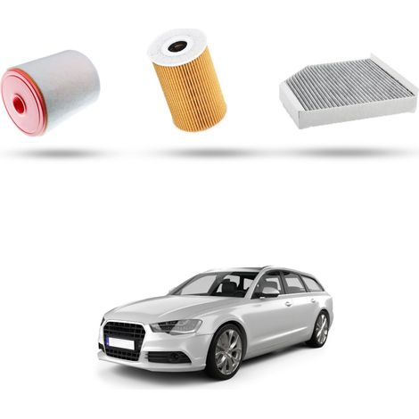 Kit Tagliando 3 filtri compatibile con Audi A6 (C7) 4.0 tfsi S6 309kw dal 2012 (1/4)