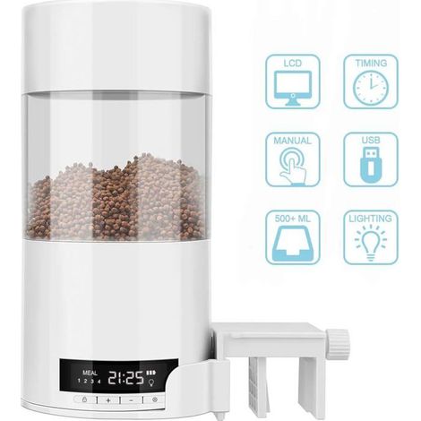 Mangeoire Automatique pour Poissons d'Aquarium, 500 ML, Unique (1/5)