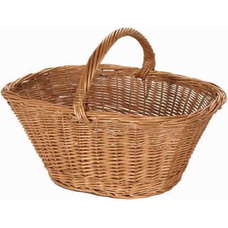 Cesto de mimbre europeo giovanni 1 ovalado 37x24h17/30 cm