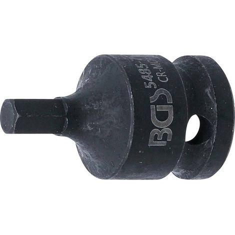 Douille à Embouts à Choc 42 mm - 12,5 mm (1/2), Six Pans Intérieurs 7 mm, Robuste et Précise, Acier - D-Work