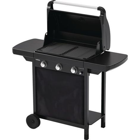 Grill à gaz compact 3 LD 3 brûleurs en acier tubulaire avec allumage piézo