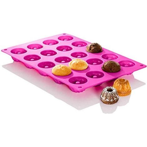 Mini stampo in silicone per torte Bundt, pasticcini e torte – stampo in silicone per dolci creativi, antiaderente, flessibile e dettagliato - Crezuo