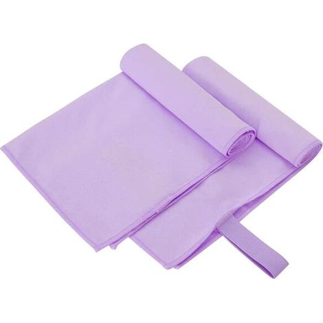 Ensemble de deux serviettes de sport violettes, 50 x 30 cm (1/5)