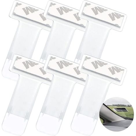 6Pcs supports de tickets de voiture transparents pour tickets de stationnement, porte-permis de stationnement, porte-permis de stationnement, pare-vent, autocollants pour tickets de parking