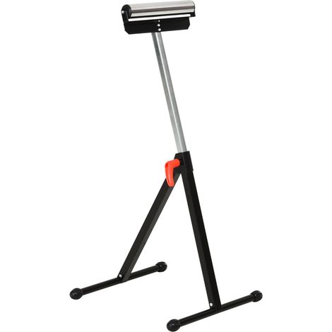 Rollenbock Höhenverstellbarer Stützbock, Bis 90Kg Belastbar, Metall, Schwarz, 44X50X68-110Cm