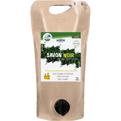 Savon noir liquide 2L à diluer pucerons, cochenilles, araignées rouges (1/3)