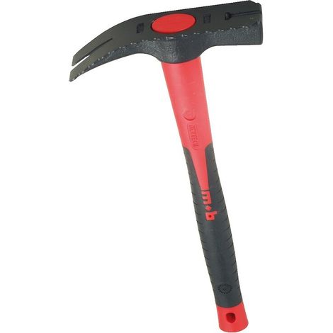 Mob Outillage – Marteau de couvreur et de charpentier tête raclante OC – Manche tri-matière Nertech anti-vibrations – Pour béton et surfaces irrégulières