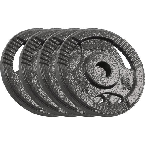 Set di pesi in ghisa 4x2,5 kg, foro da 10 kg, piastra da 31 mm con maniglie Rebel. (1/5)