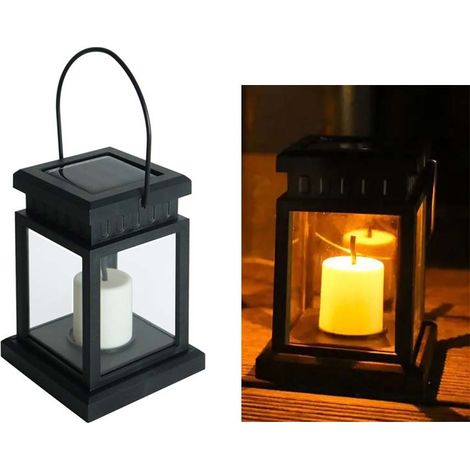 Bougie solaire LED rechargeable sans flamme, idéale pour la décoration de jardin et de mariage, étanche. (1/5)