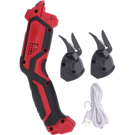 Mini coupe-tissu électrique multifonctionnel, ciseaux à main sans fil avec 2 lames en acier au tungstène pour tapis (1/5)