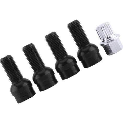 Écrous de roue antivol 4+1 avec clé pour Golf 4, MK4, B5 1998-2005, goujons de sécurité, référence 8D0601139F, kit de fixation (1/5)
