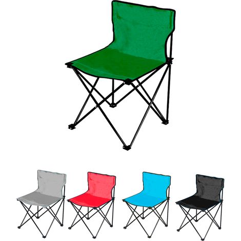 Silla plegable de Camping Ligera Sin reposabrazo Silla de exterior ideal para Acampada, Picnic o Pesca (1/5)