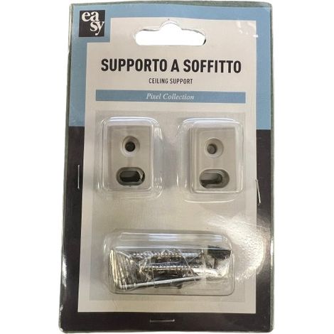 2PZ SUPPORTO A SOFFITTO PIATTO COL.TORTORA