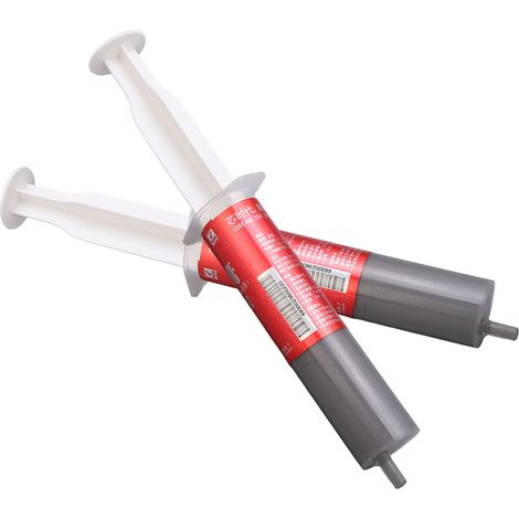 Lot de 2 pâtes thermiques en graisse de silicone avec seringue pour CPU ordinateur portable et bureau (1/5)