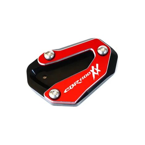 (Rouge) Compatible avec HONDA CBR1100XX CBR 1100 XX 1100XX CBR1100 XX 1996-2008 Moto Plaque de support CNC Béquille latérale Extension de béquille maxpower (1/4)