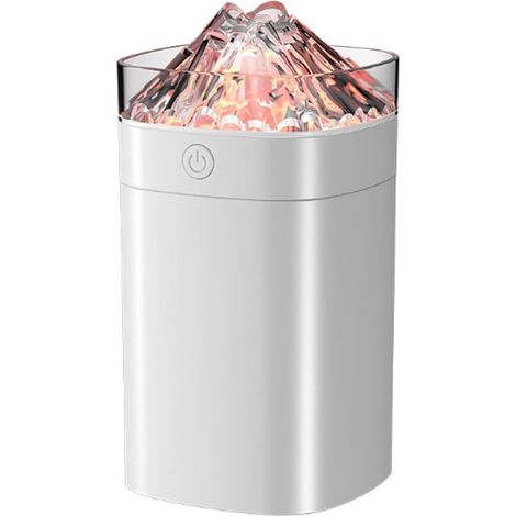 Petit humidificateur d'air portable à brume fraîche - Ultra silencieux pour chambre, chambre d'enfant, bureau et voiture - Alimentation USB - Blanc - 400 ml (1/5)