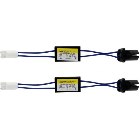 W5W Led Error Free Canbus Decoder T10 W5W Adapter with Built-in Resistor 12V 3.2W, Fixed Shape Resistor, Plug (1/5)