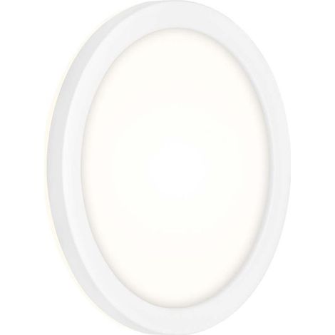 BRILONER FRANKFURT Applique murale LED d'extérieur, IP44 Protection contre les projections d'eau, effet rétroéclairé, lumière blanche neutre, blanc, 21 x 2,8 cm