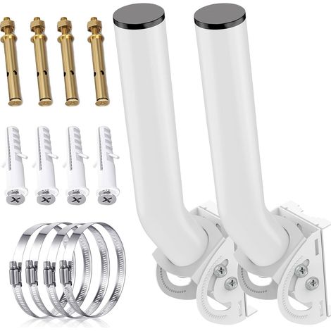 Support d'antenne universel,résistant aux intempéries,accessoire de montage sur poteau en J de 25 cm pour antenne TV extérieure,support de pont sans fil,poteau et support mural pour point d'accès (2) (1/5)