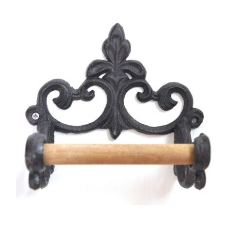 Porte-papier toilette vintage en fonte pour cuisine et salle de bain (1/4)