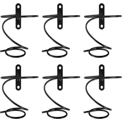Lot de 6 Casiers Vin Muraux Support Mtal pour Bouteilles de Vin Rouge avec Vis PZCC (1/4)