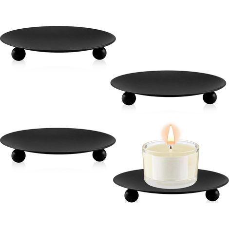 Ensemble de 4 ornements romantiques pour table à manger, noir, 9 cm (1/5)