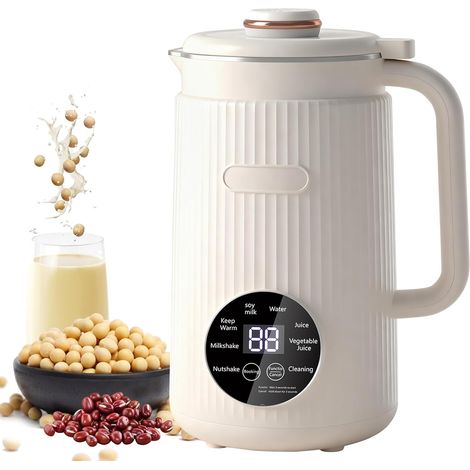 Machine à lait végétal automatique avec fonction autonettoyage et maintien au chaud 8 heures pour amande noix avoine soja sans produits laitiers (1/5)