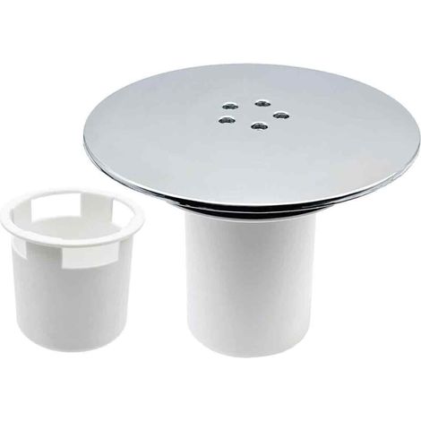 Bonde de Douche - 115 mm - Couvercle Siphon Universel - Finition Chromé - Débit Rapide - 1 Pièce